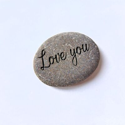 Pisapapeles de bolsillo con mensaje "Te amo", ideal como regalo