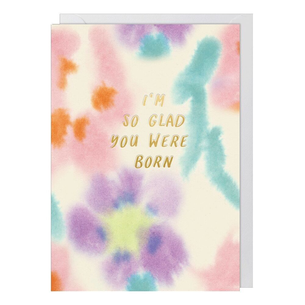 Biglietto di compleanno astratto floreale