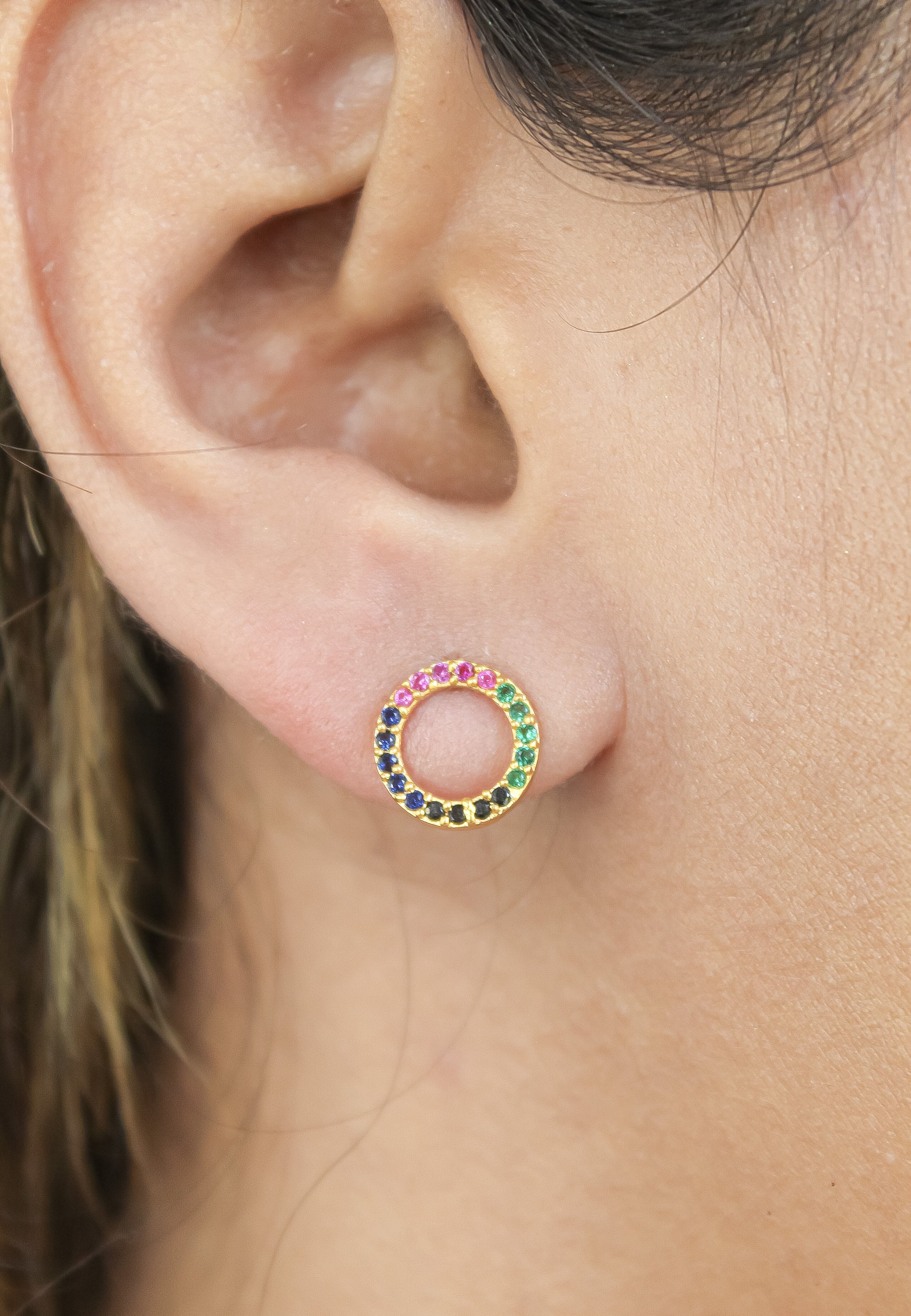 Orecchini Circle Rainbow