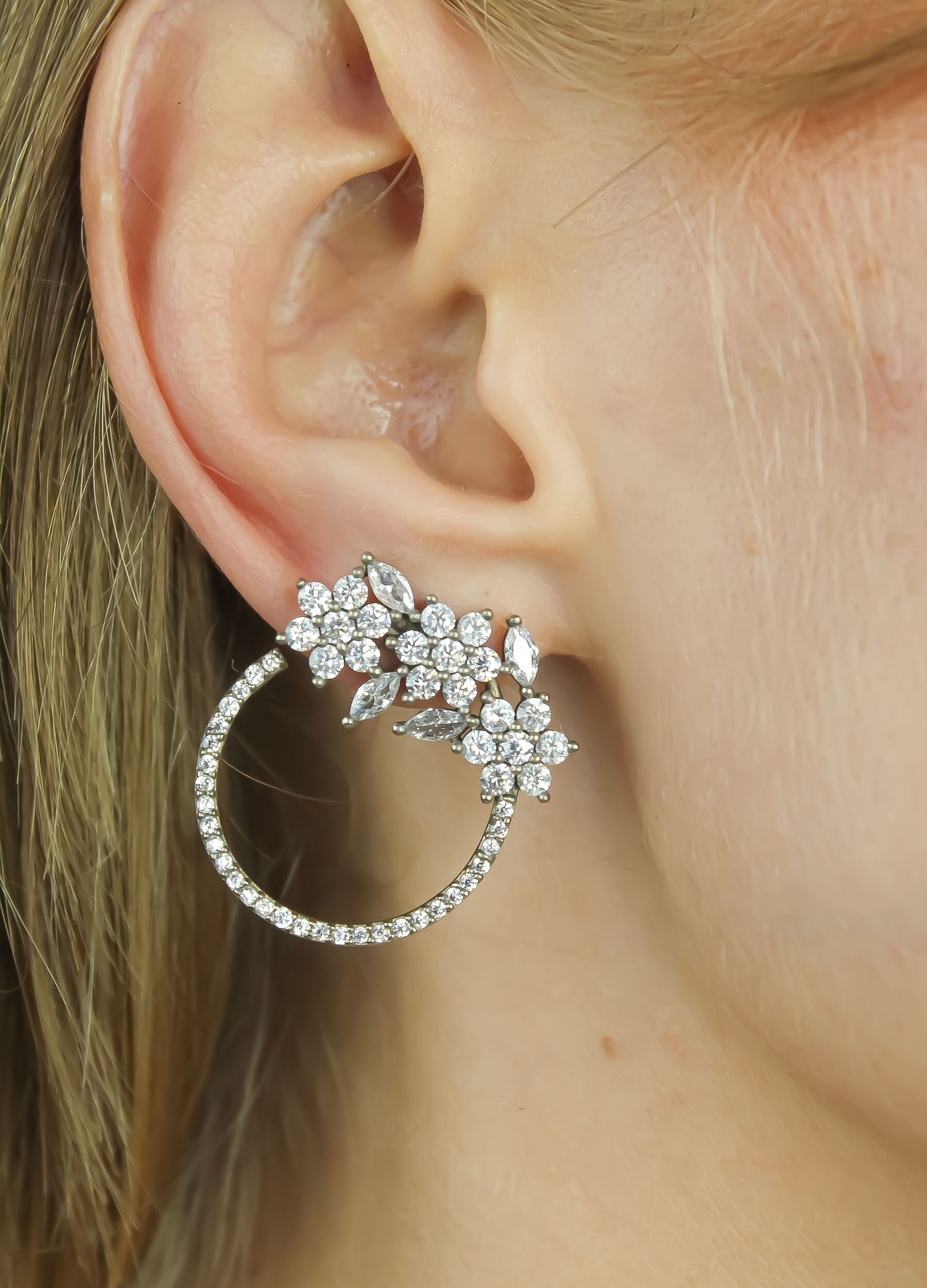 Silberne Salamander-Ohrringe