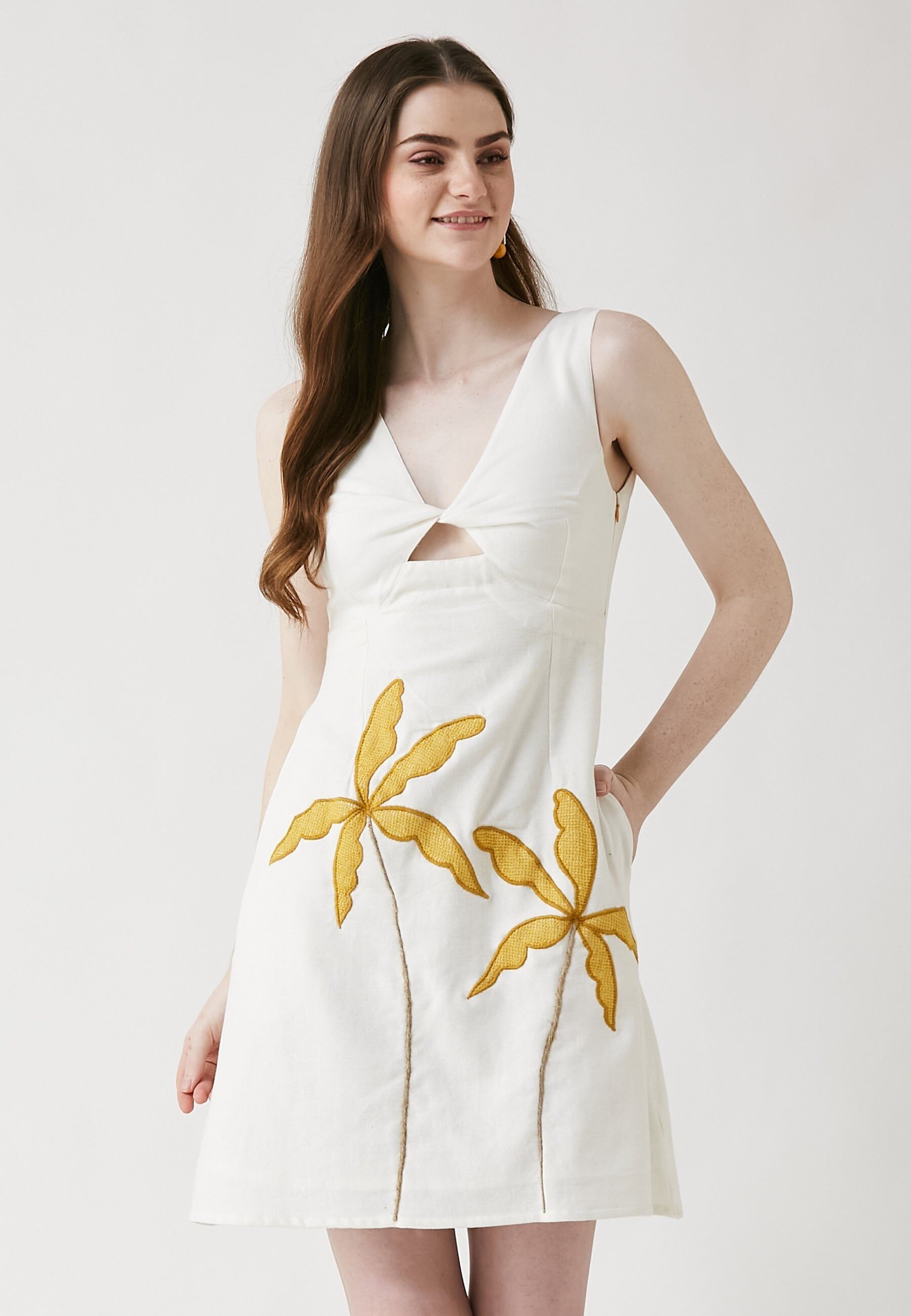 Cove Weißes kurzes Kleid