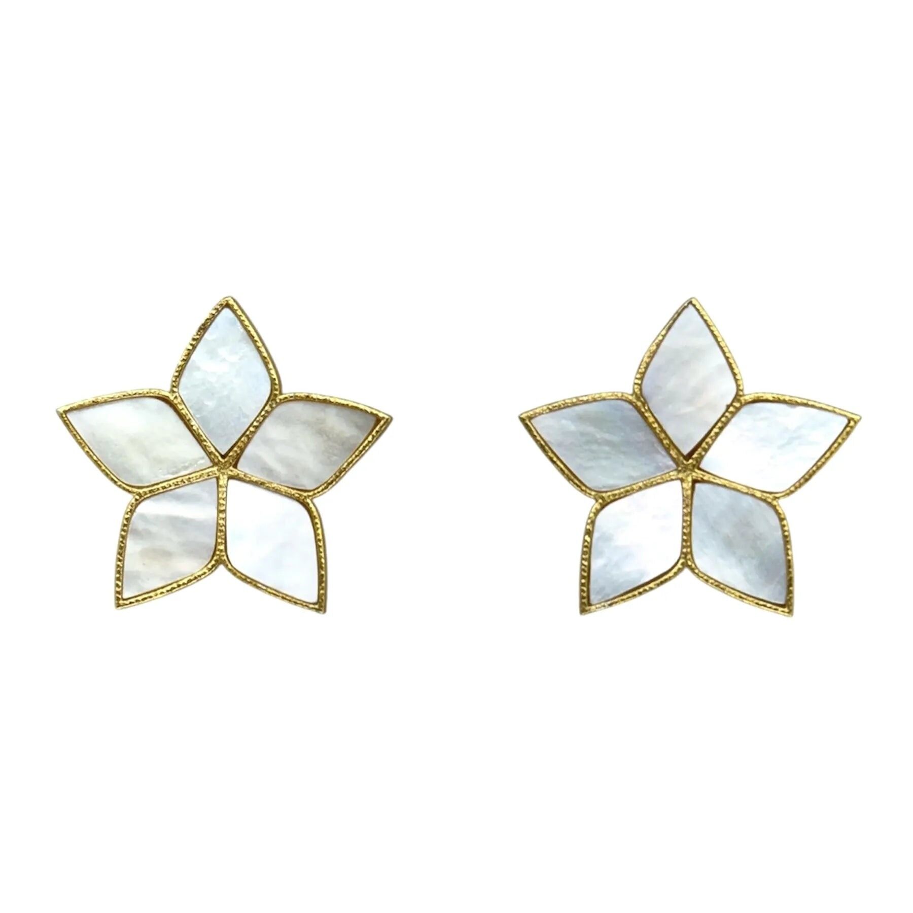 Orecchini Abelia in madreperla bianca