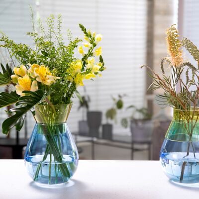 Vaso bicolore reversibile blu
