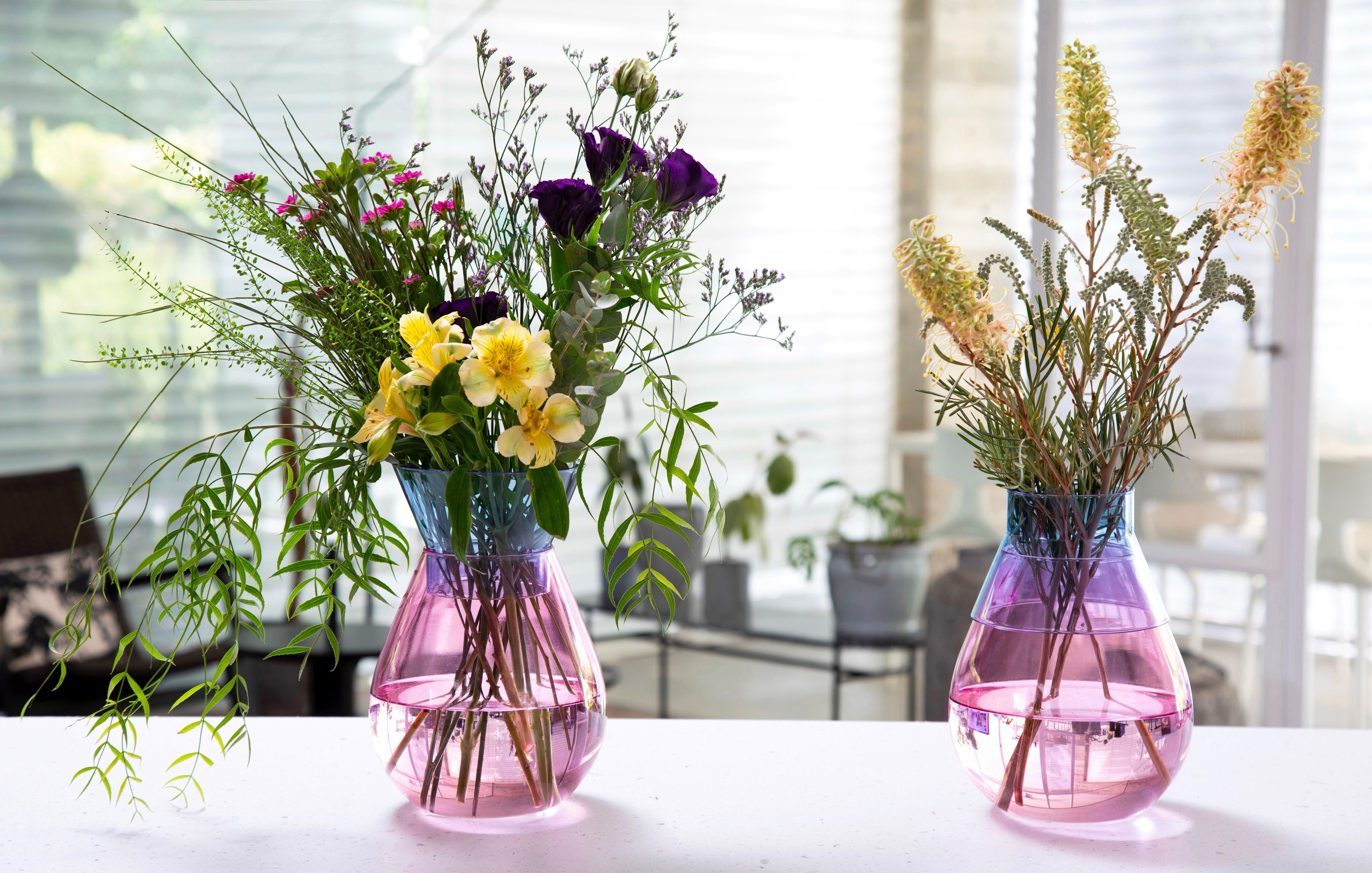 Jarrón reversible bicolor rosa