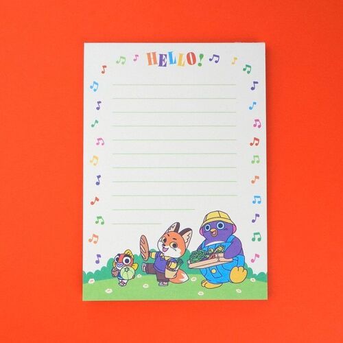Bloc-notes « Jour de marché » -  Format 10,5 × 14,8 cm