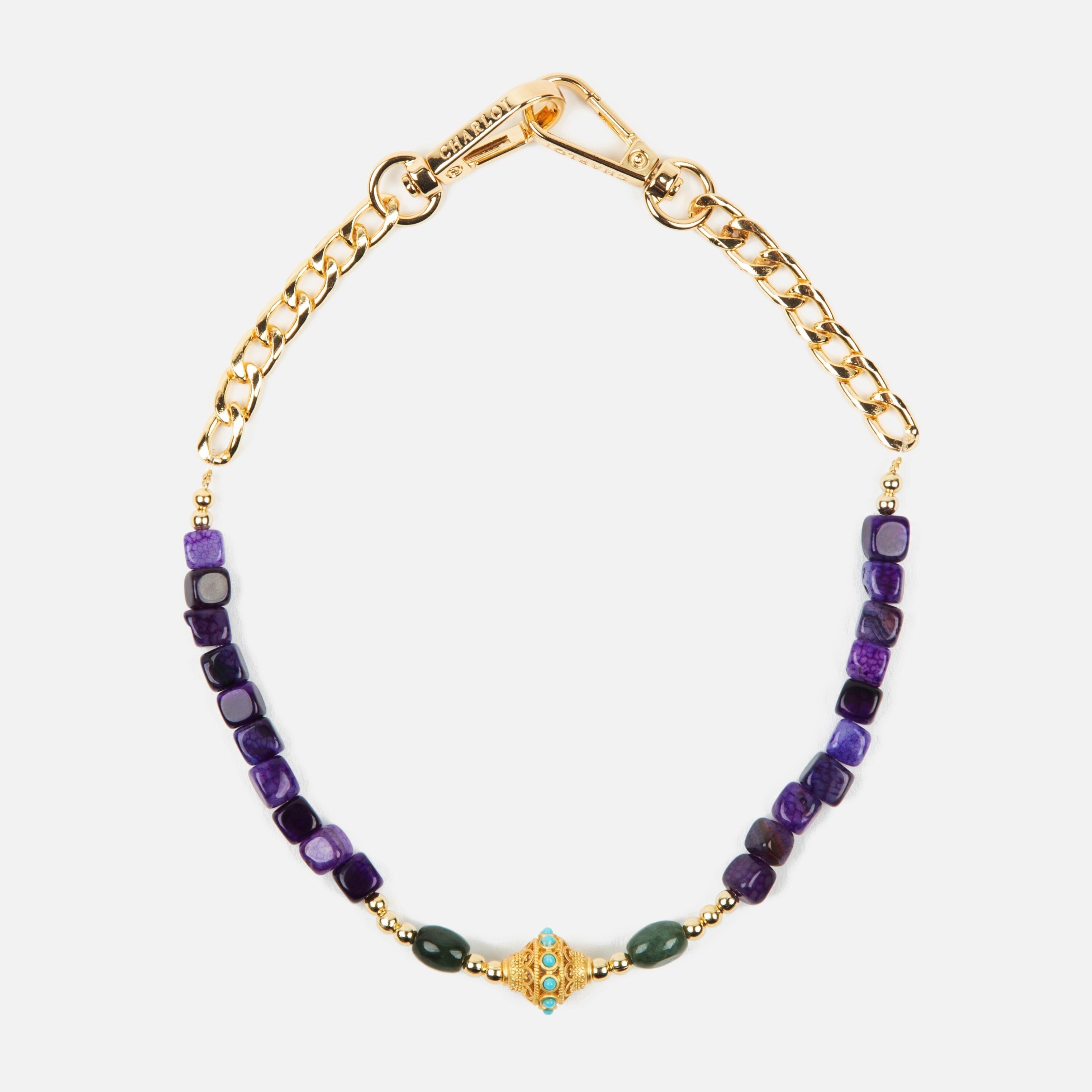 Bandoulière Chaîne Collier Juhu Court Iris - Charlot Paris