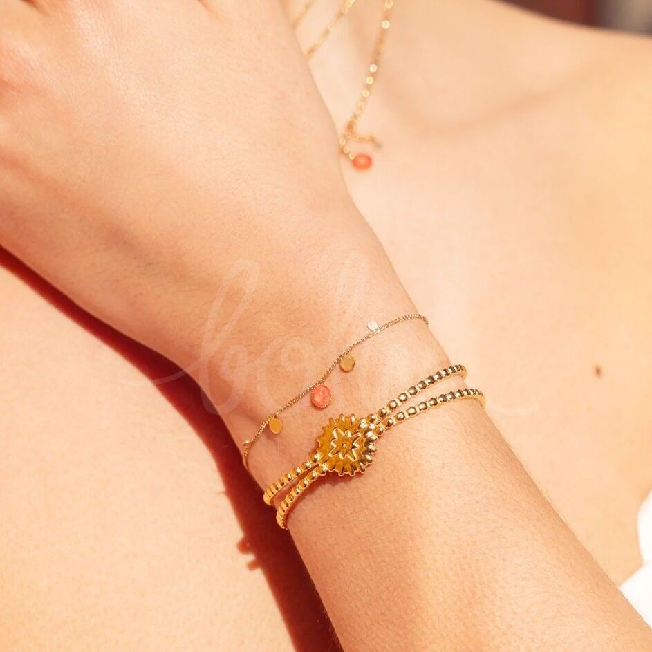 Goldenes Khalissa-Armband – verziert mit Swarovski® PP20-Kristallen