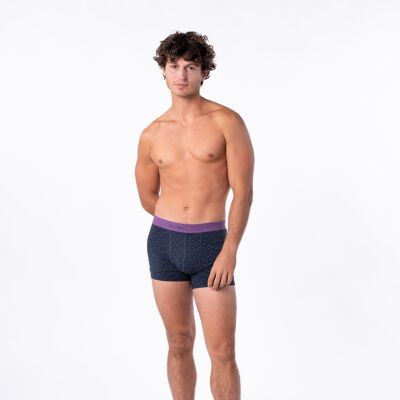 Boxer en coton biologique Billy Purple