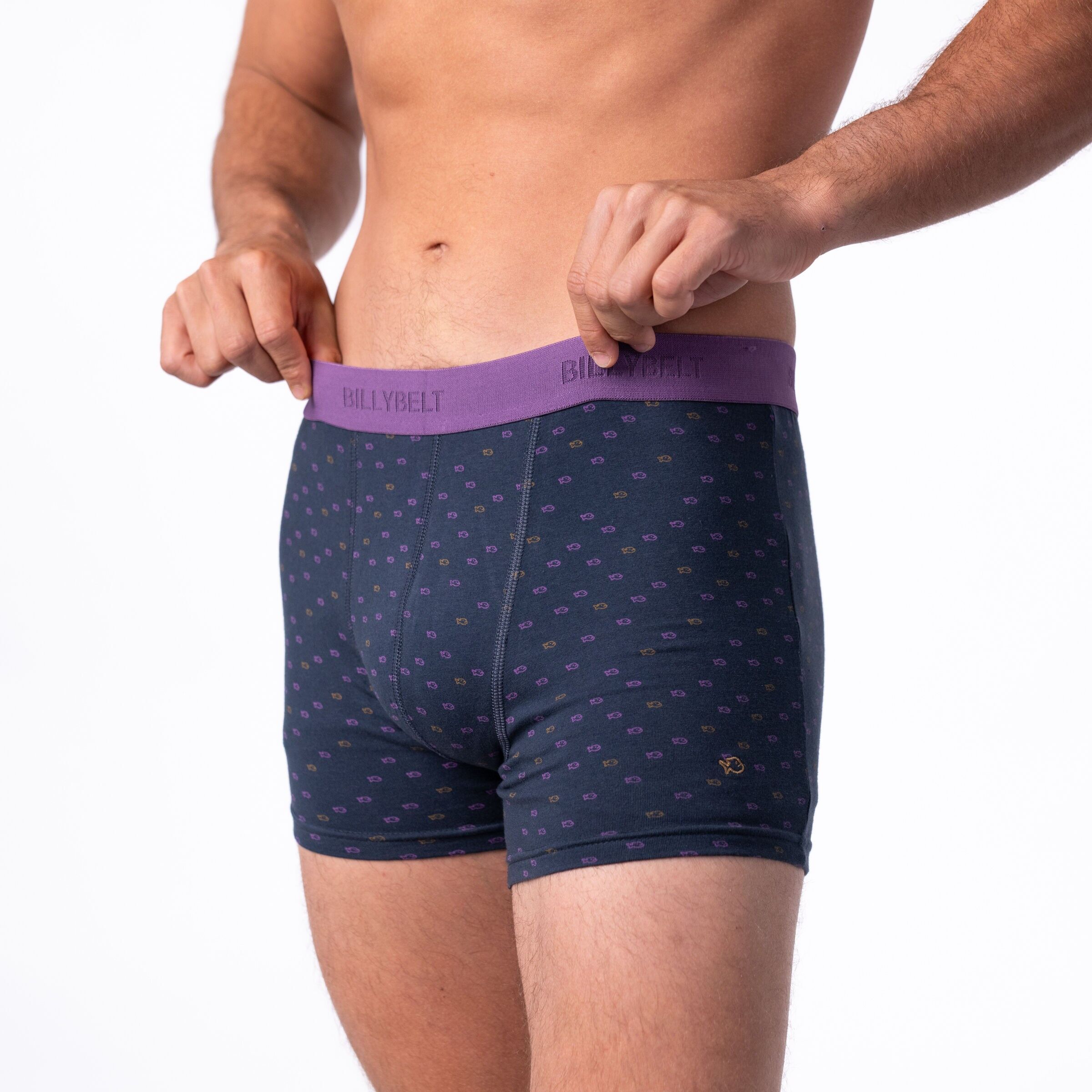 Boxer shorts in cotone biologico Billy Purple