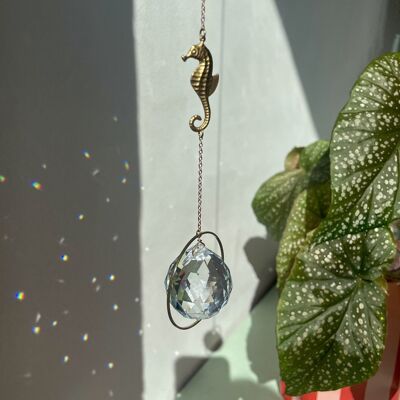 Suncatcher seahorse / light catcher / window crystal
