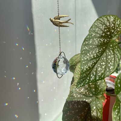 Suncatcher hirondelle/attrape-lumière/cristal de fenêtre/prisme