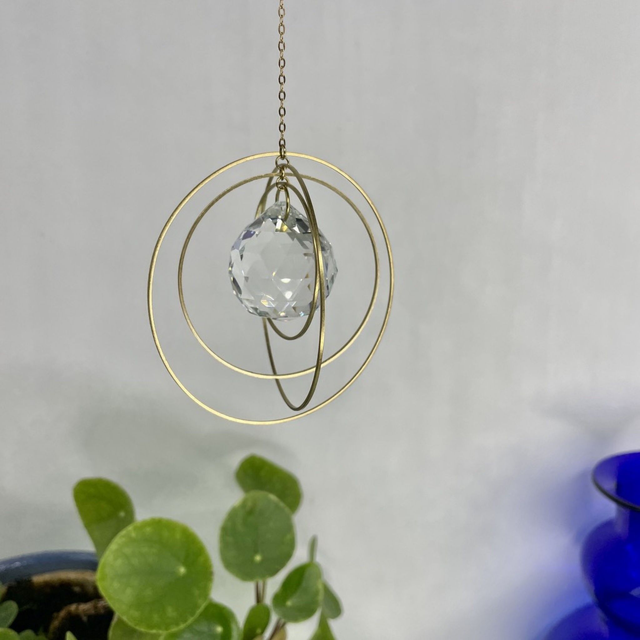 Suncatcher Circles/ Lichtfänger / Fensterkristall / Prisma/ GOLD