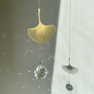 Acchiappasole Gingko / Acchiappaluce / Cristallo per finestre / Prisma