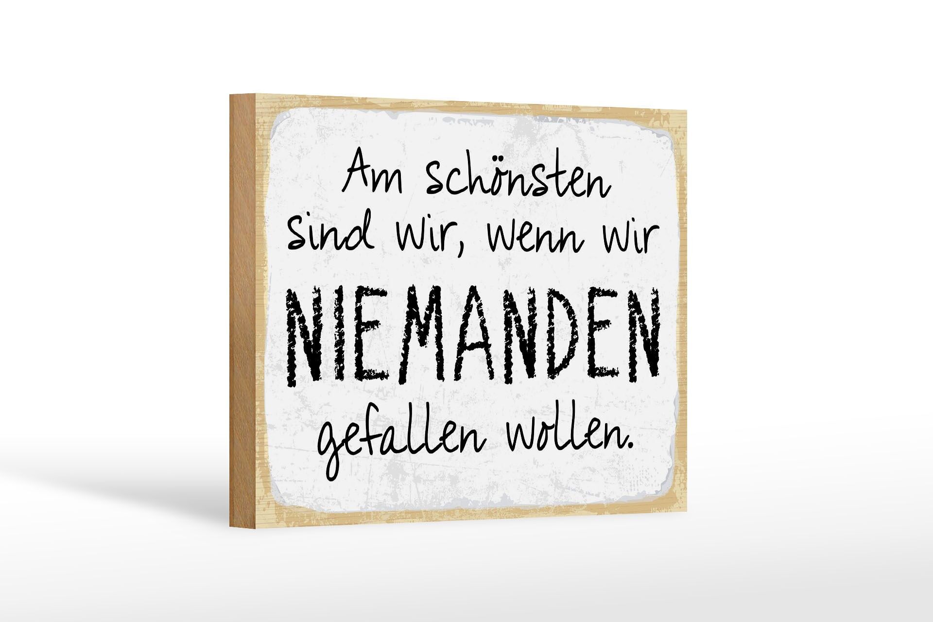 Holzschild Spruch 20x30 cm Am schönsten sind wir wenn wir Deko Schild