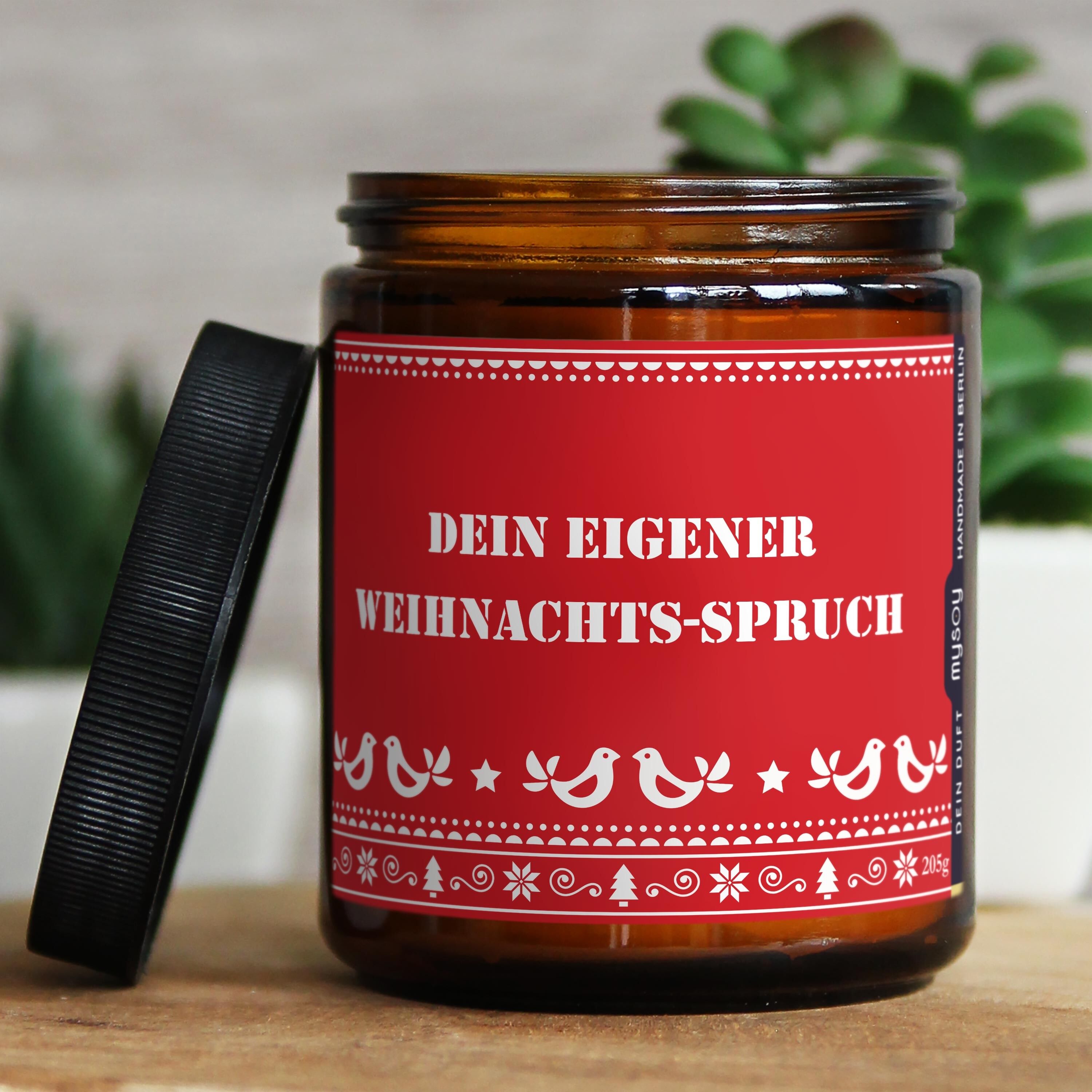 Personalized scented candle Scandinavian Christmas