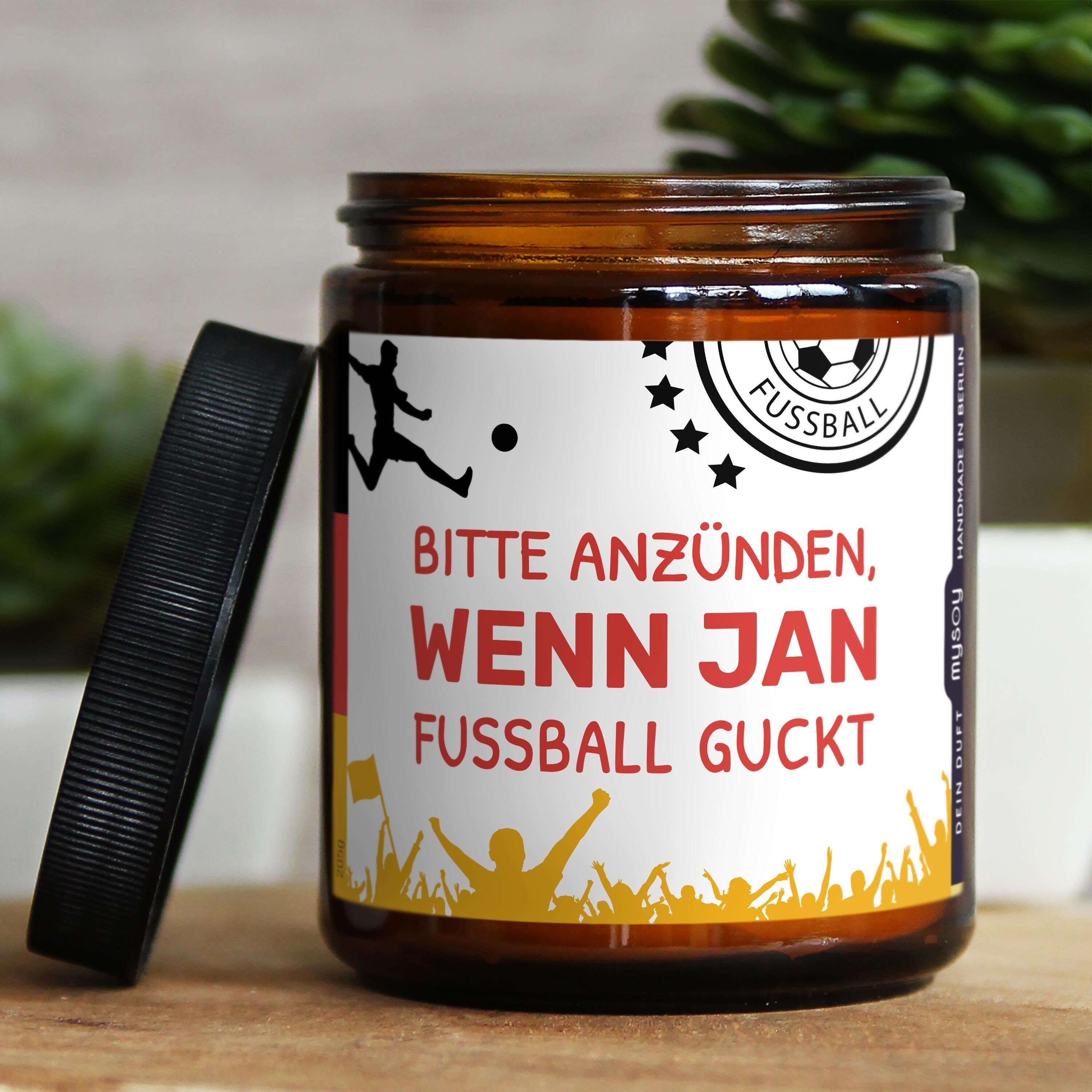 Personalized Football Candle