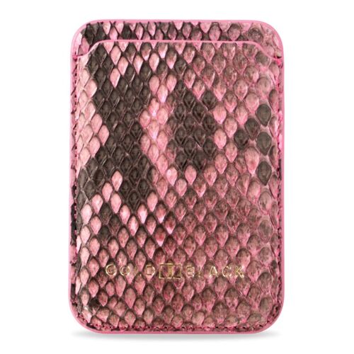 iPhone MagSafe Wallet - Pythonleder fuchsia pink