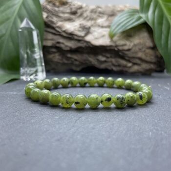 Bracelet Elastic'Perles Jade Verte 1