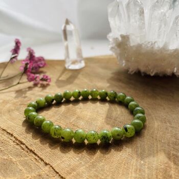 Bracelet Elastic'Perles Jade Verte 3