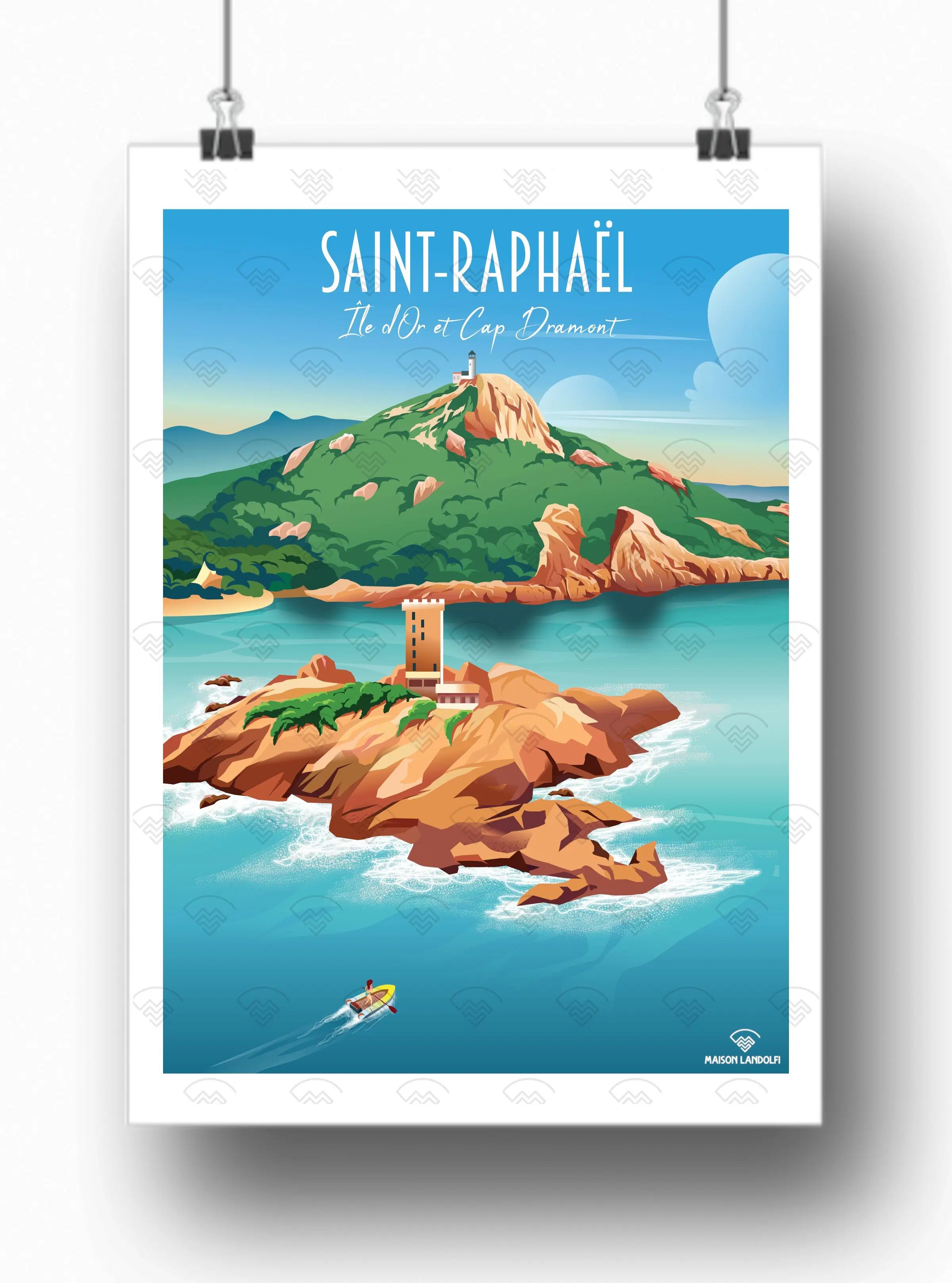 Buy wholesale Saint-Raphaël Poster - Golden Island and Cap Dramont
