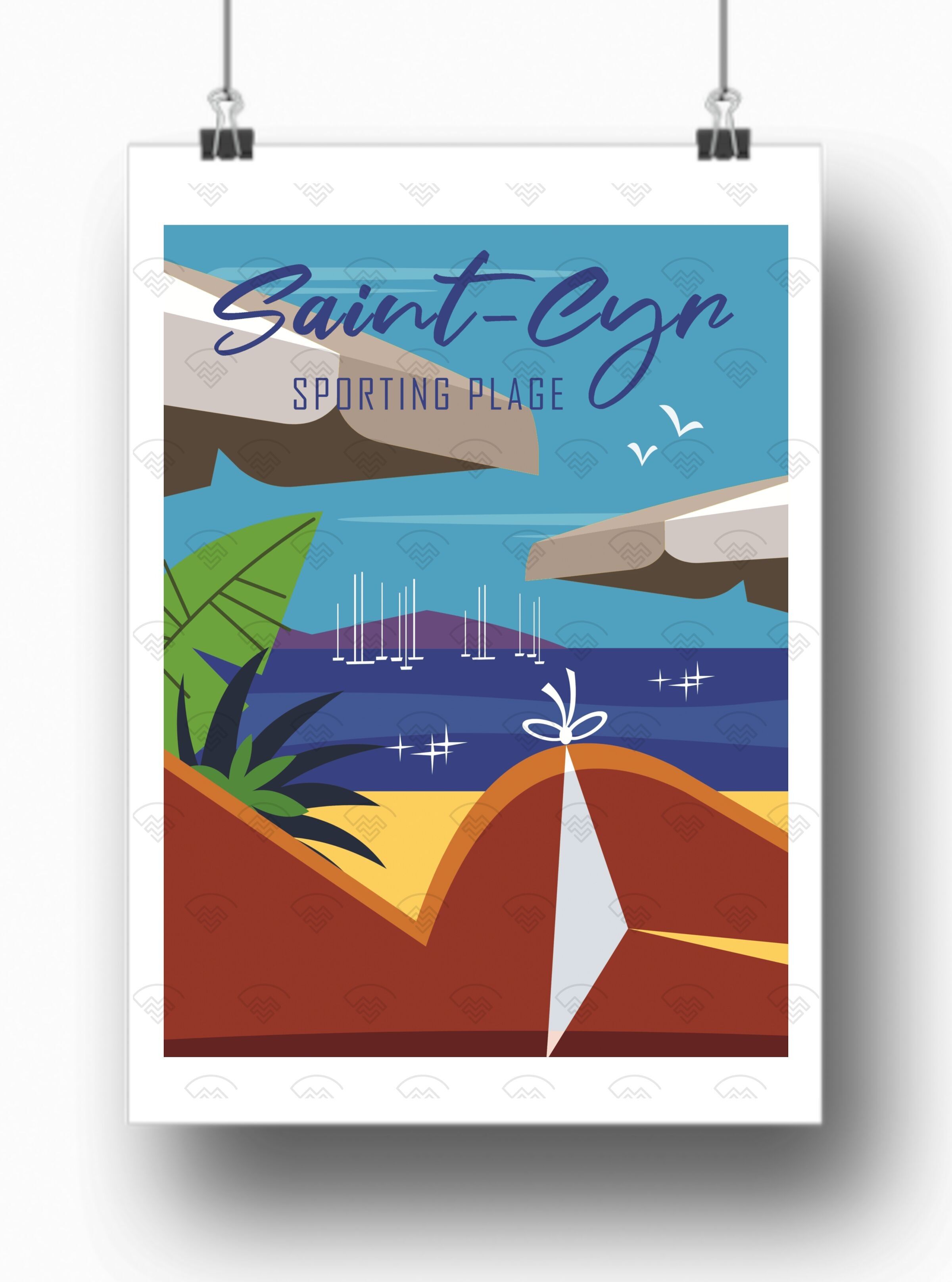 Manifesto di Saint-Cyr sur Mer - Sporting Beach di Gary Godel