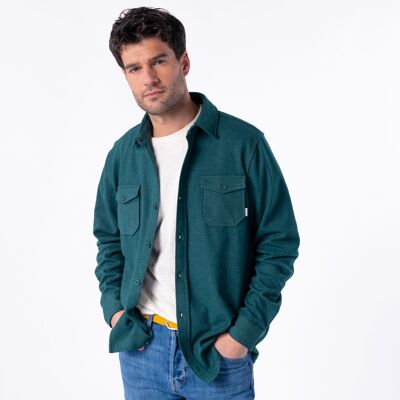 Dark Green Recycled Polyester Overshirt