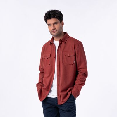 Bordeaux recycled polyester overshirt