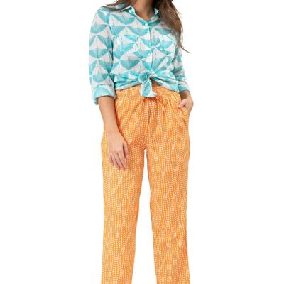 Chemisier "Albatross Bleu Caraibes", 2 poches poitrine, coton (S,M,L,XL)