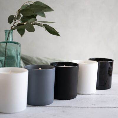 Private/White Label - Medium 200g Candle - GLOSS WHITE