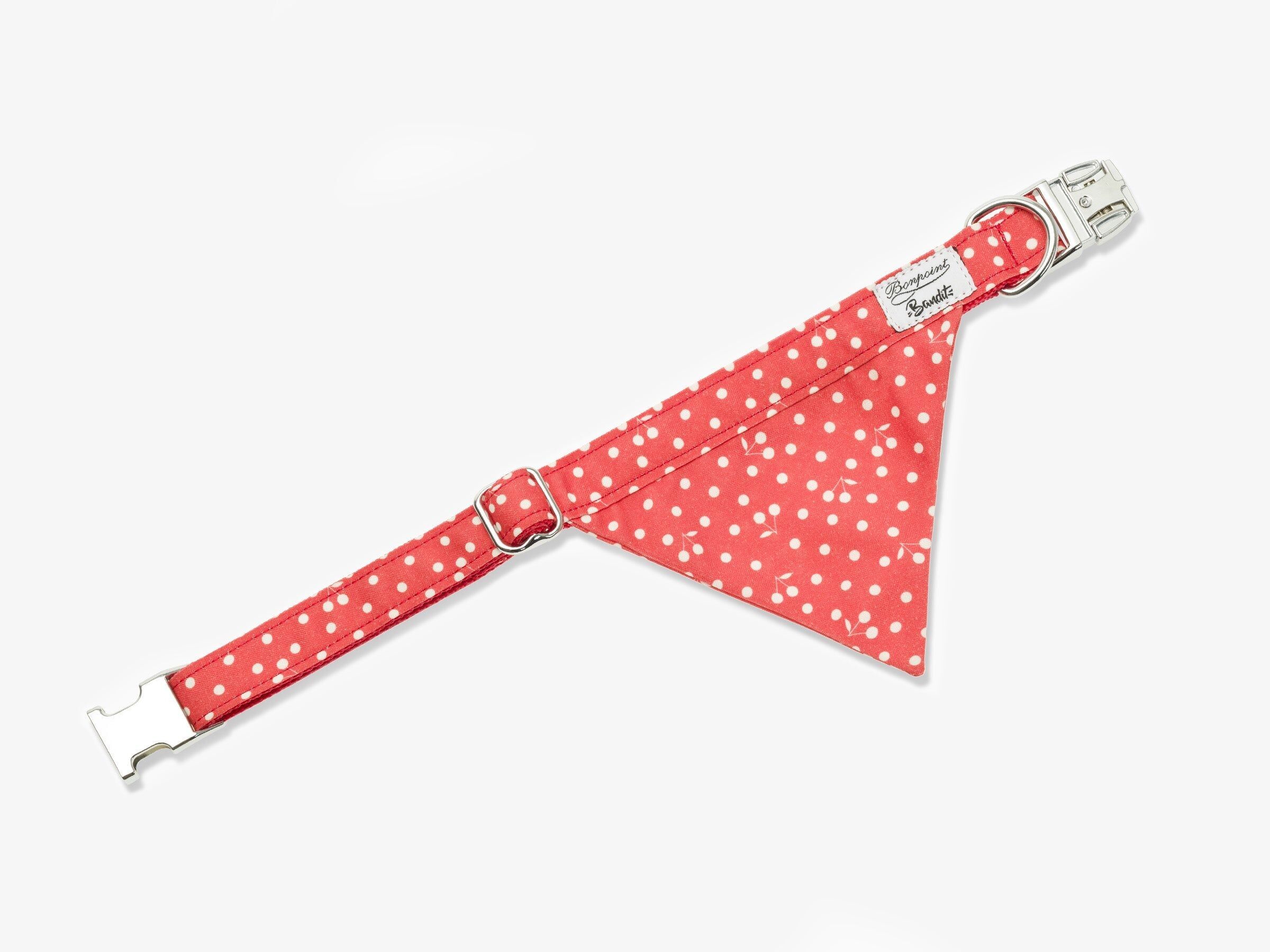 Bandana per cani, rossa a pois