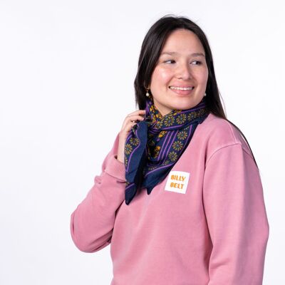 100% wool Constance Marine scarf