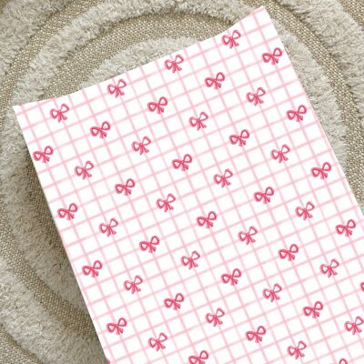 Anti-Roll Wedge Baby Changing Mat - Pink Bow