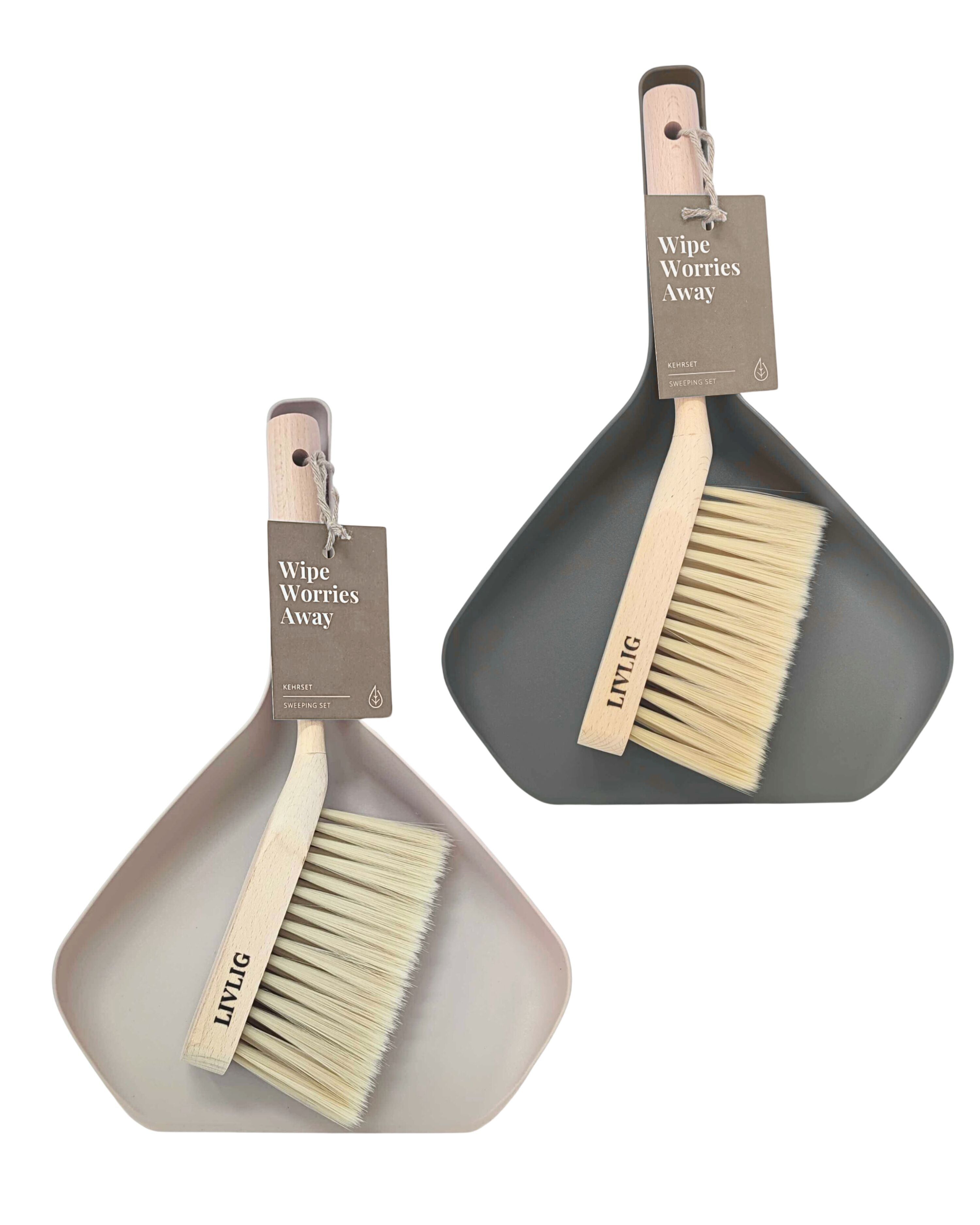 Kehrschaufel mit Besen (Recyclingmaterial)