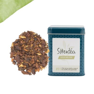 Thé vert au matcha au cacao et au riz soufflé - DOUCE MÉLODIE - 130g