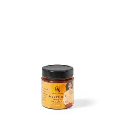 Dip orgánico para mezze: chutney de miel y ajo