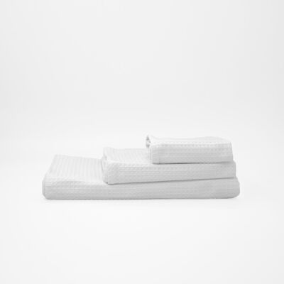 Toalla Waffle 100% algodón Blanco Optico