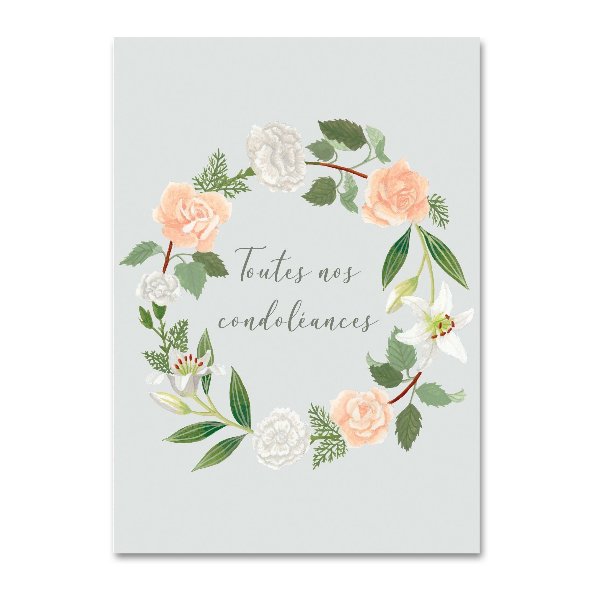 Carte de condoléances Couronne