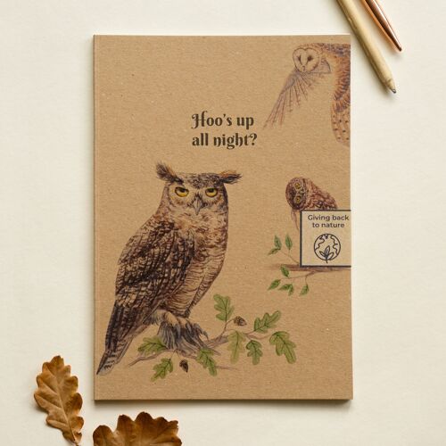 Night Owl A5 Recycled Notebook That Gives Back