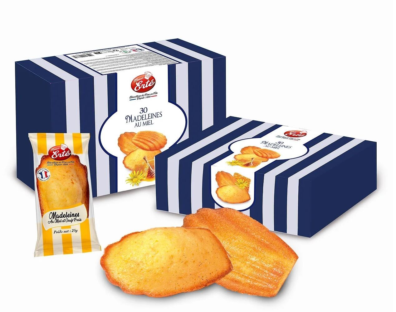 Schachtel mit 30 Honig-Madeleines 750 g