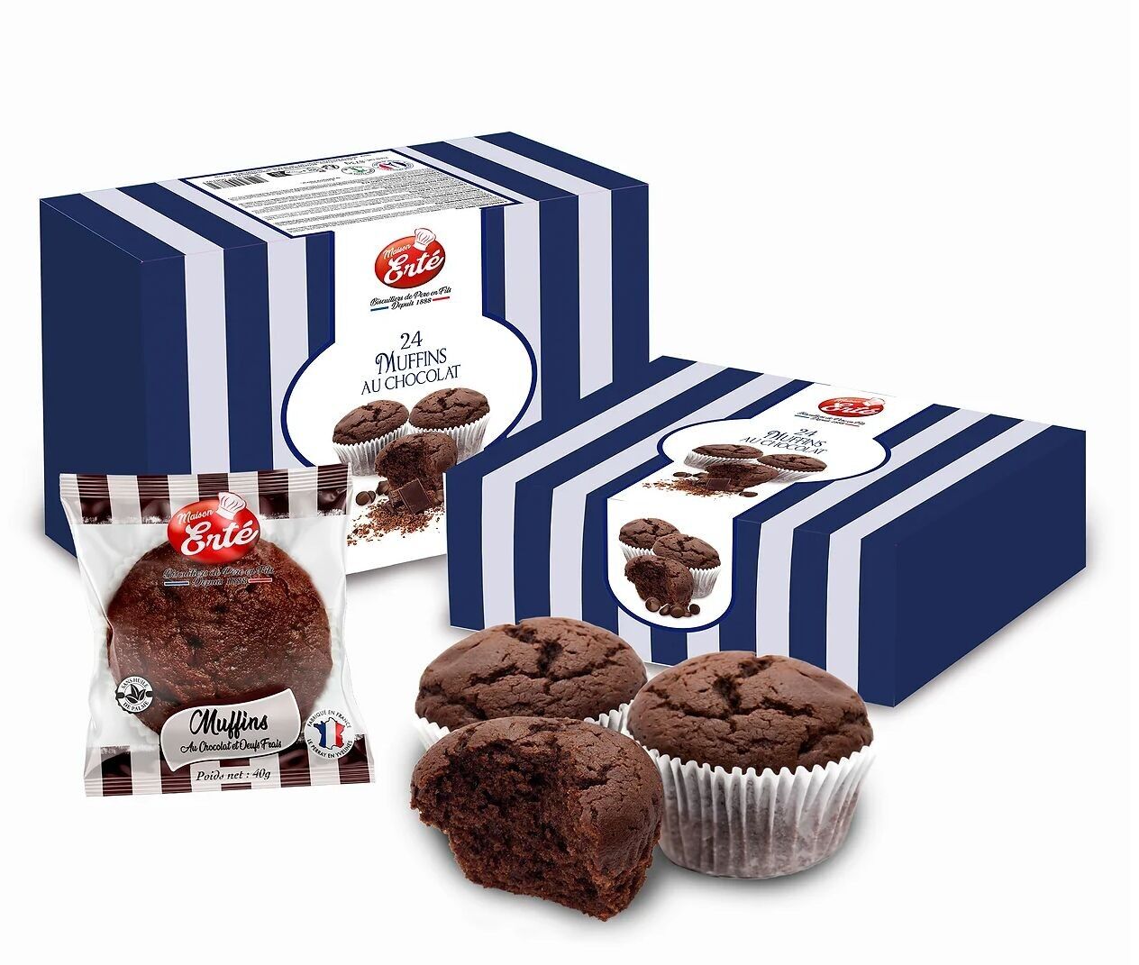 Schachtel mit 24 Schokoladenmuffins, 960 g