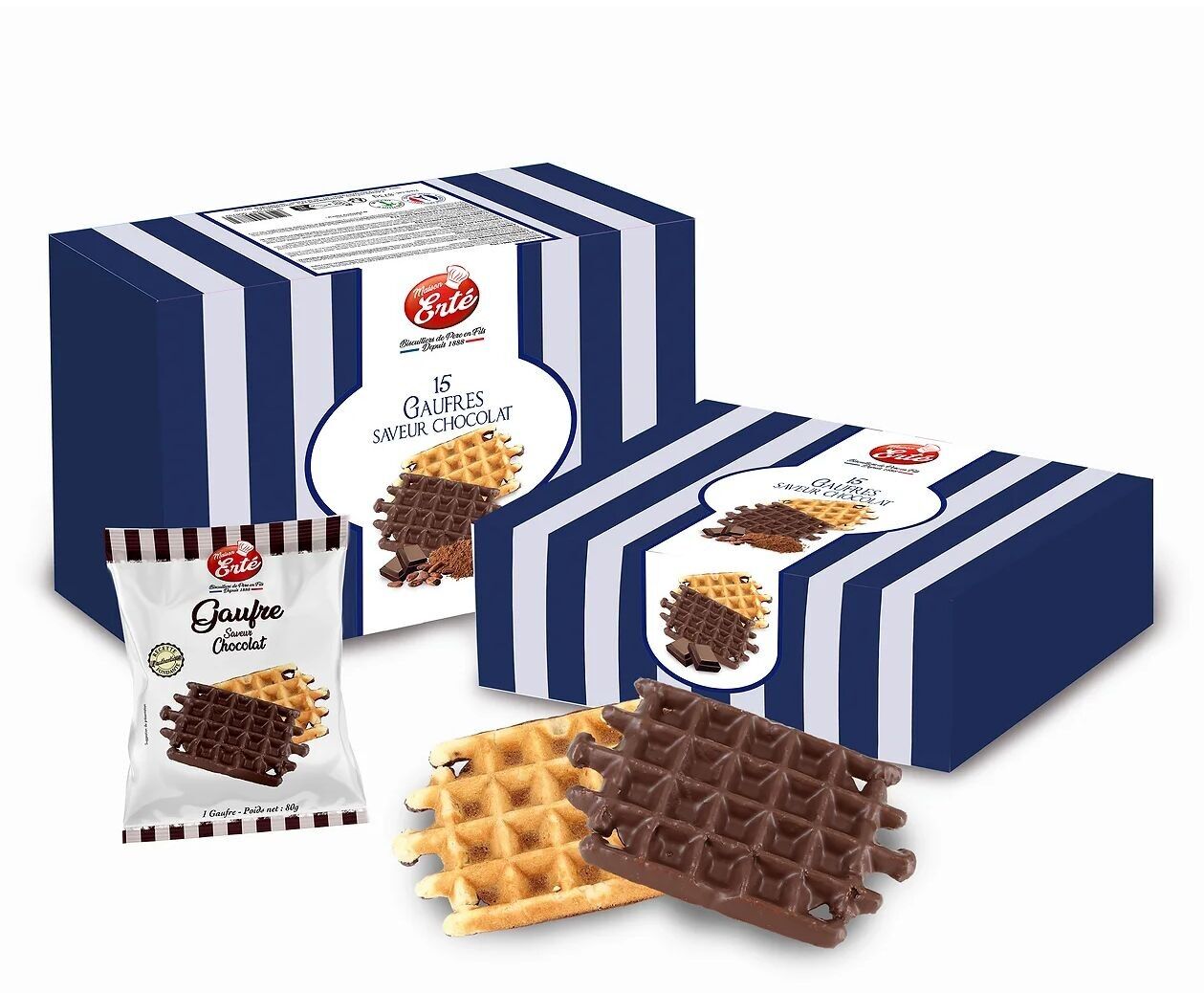 Schachtel mit 15 Schokoladenwaffeln, 1,2 kg
