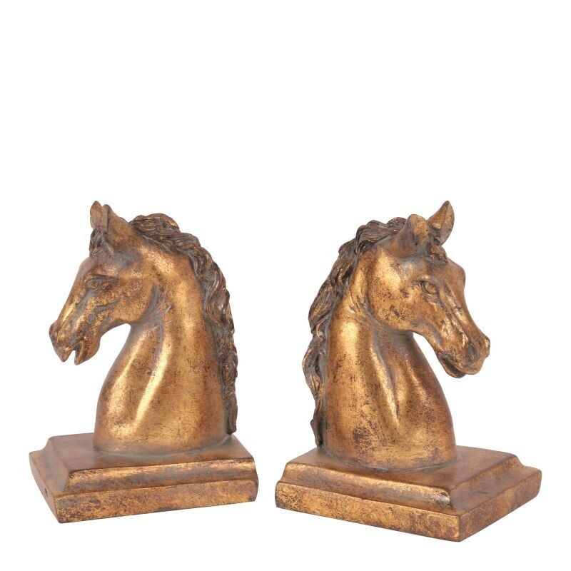 Serre-livres Tête de cheval en résine 17 cm
