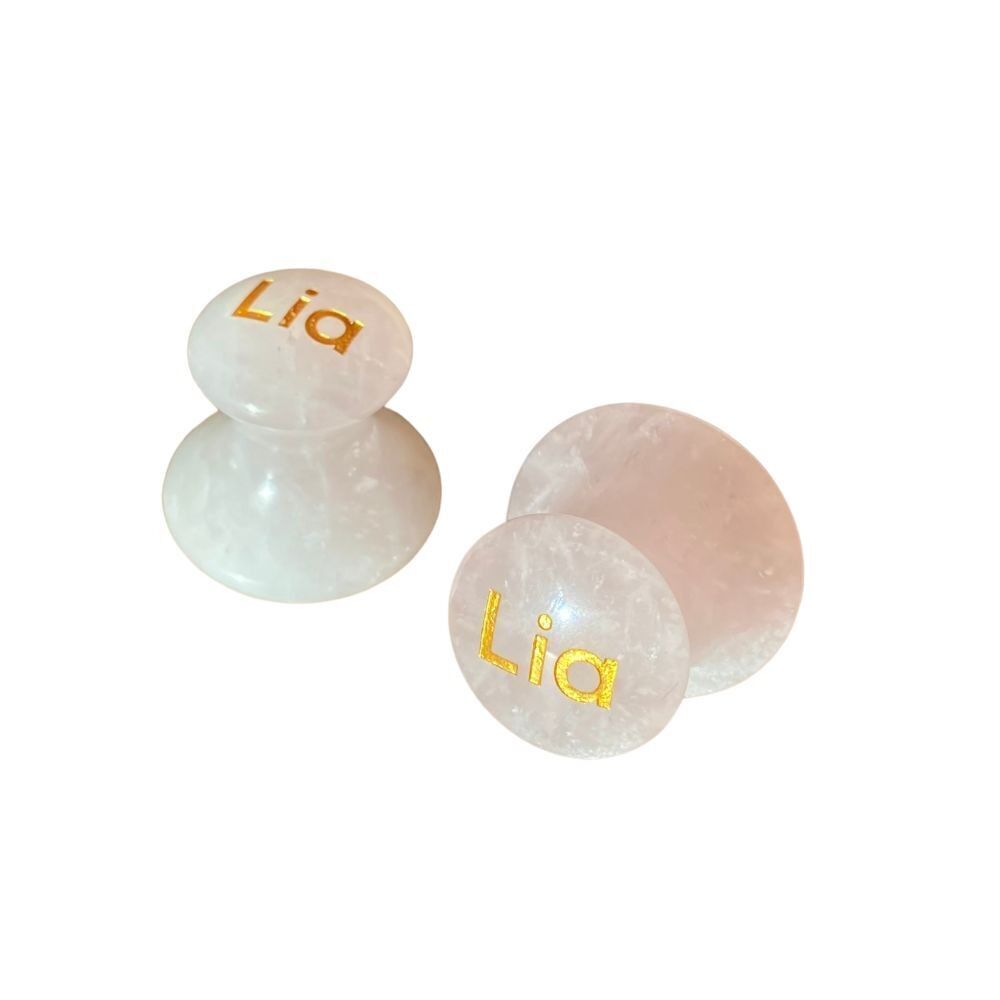 Duo di funghi al quarzo rosa