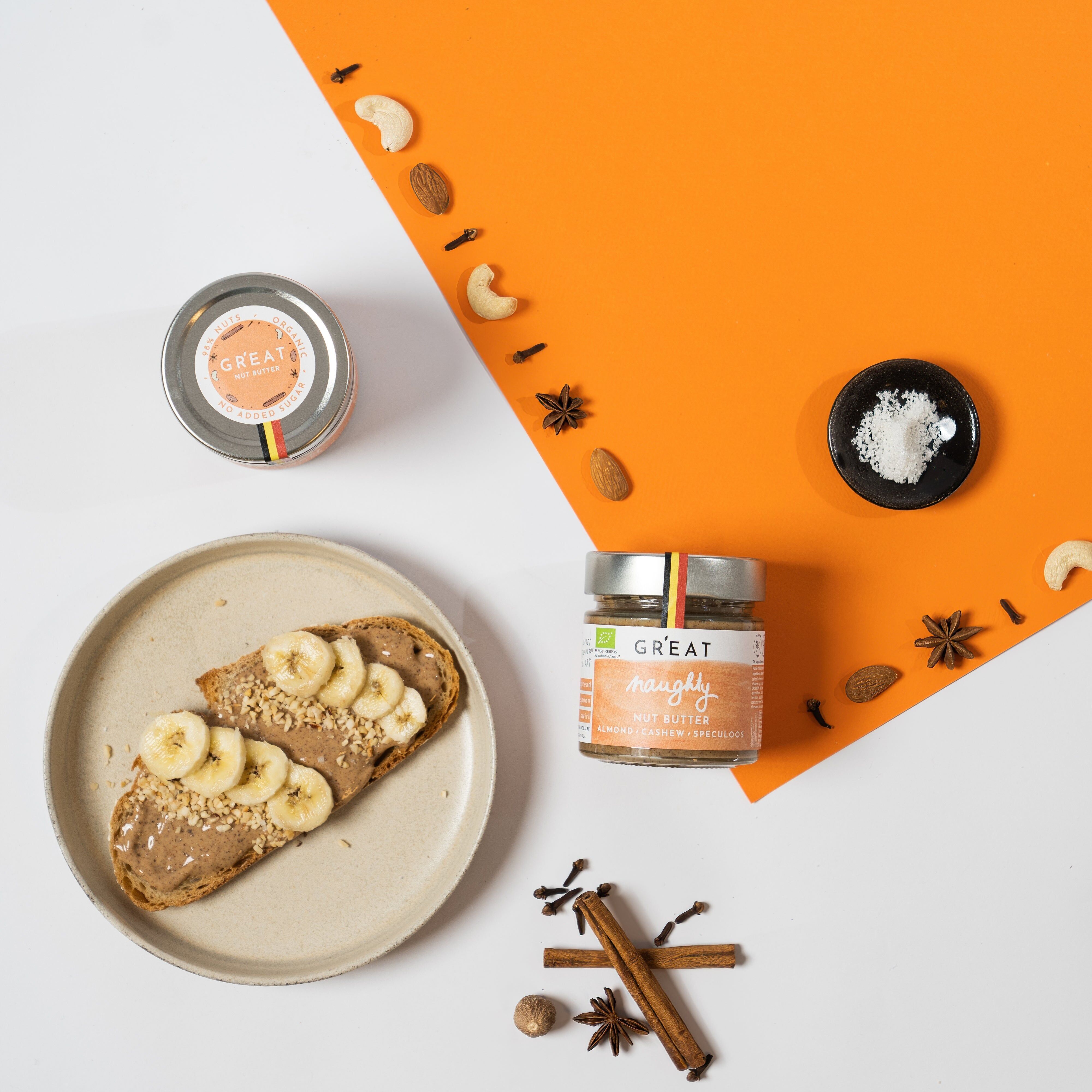 NAUGHTY Nut Butter - Almond • Cashew • Speculoos spices