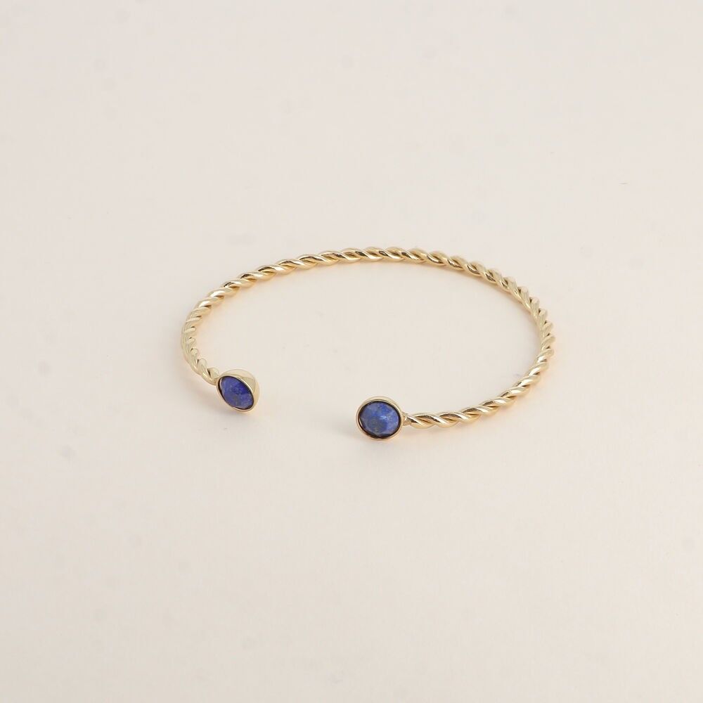 Dalino Stone Ring - Gedrehter Ring und Natursteine