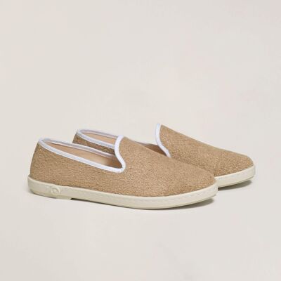 Chausson femme éponge de bambou, beige