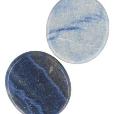 Piedra de bolsillo de cuarzo azul