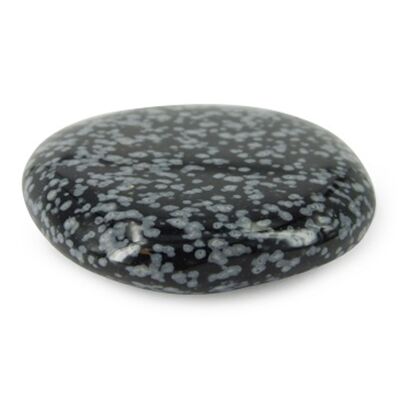 Piedra de bolsillo de copo de nieve de obsidiana