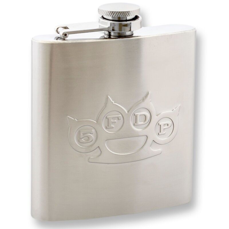 Hip Flask Embossed - 5FDP - Logo (180ml)