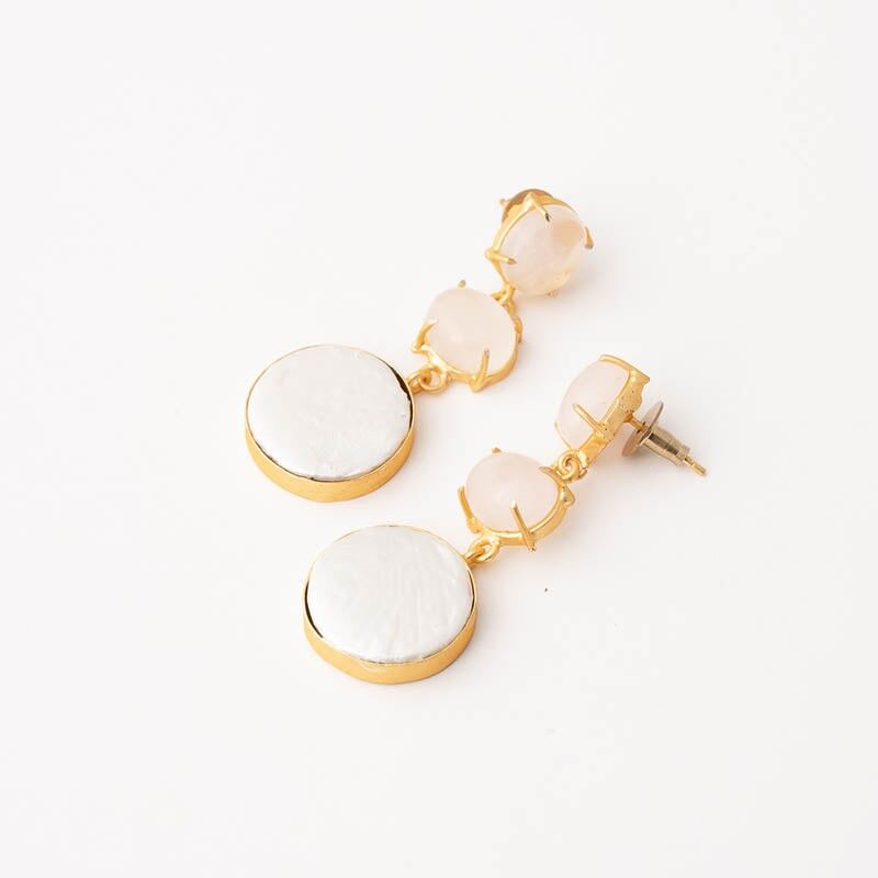 Orecchini Lavin Ed. Rosa chiaro e bianco perla limitati